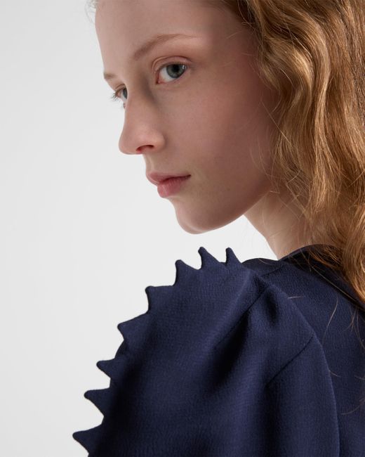 Robe En Crêpe-Satin Prada en coloris Blue