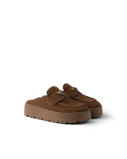 Sabot di Prada in Brown