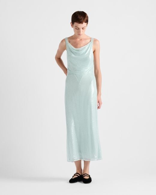 Prada green dress hotsell