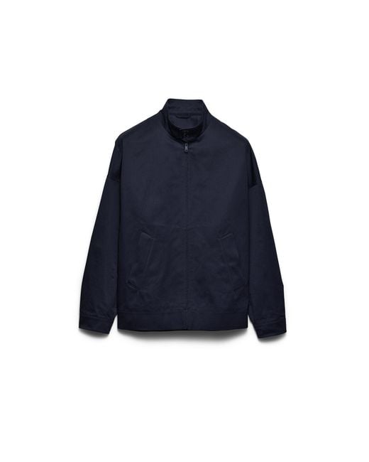 Prada Blue Cotton Blouson Jacket for men