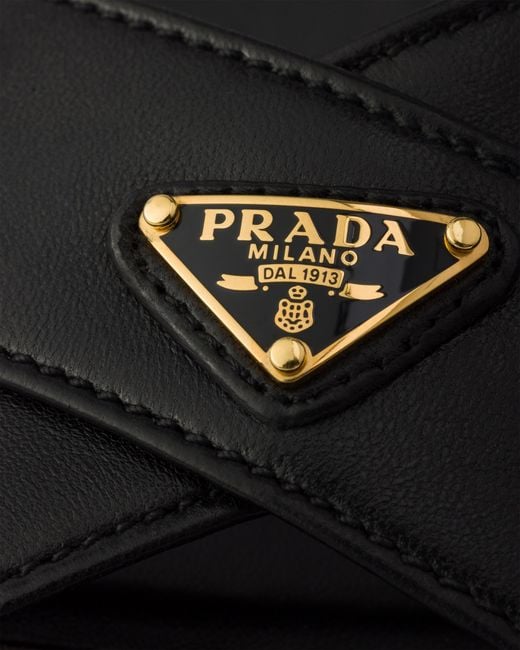 Prada Black Nappa Leather Platform Sandals
