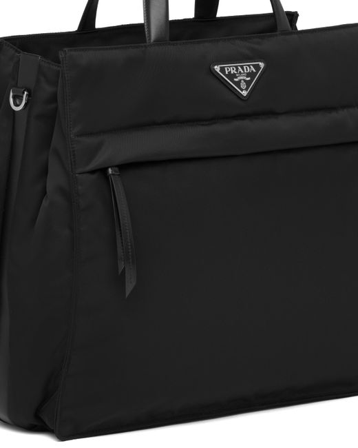 Prada Black Re-Nylon Tote Bag for men