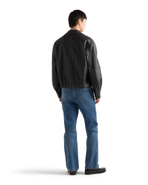 Prada Black Nappa Leather Jacket for men