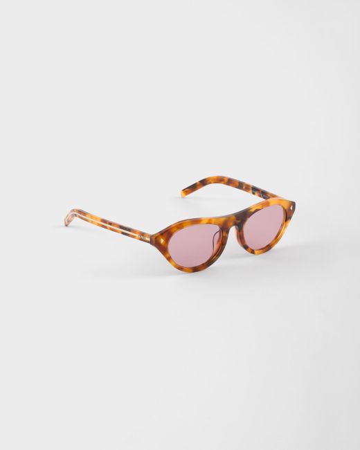 Prada Pink Sunglasses With The Iconic Metal Plaque