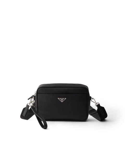 Prada Black Saffiano Leather Shoulder Bag for men
