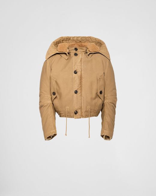 Prada Natural Cotton Bomber Jacket for men