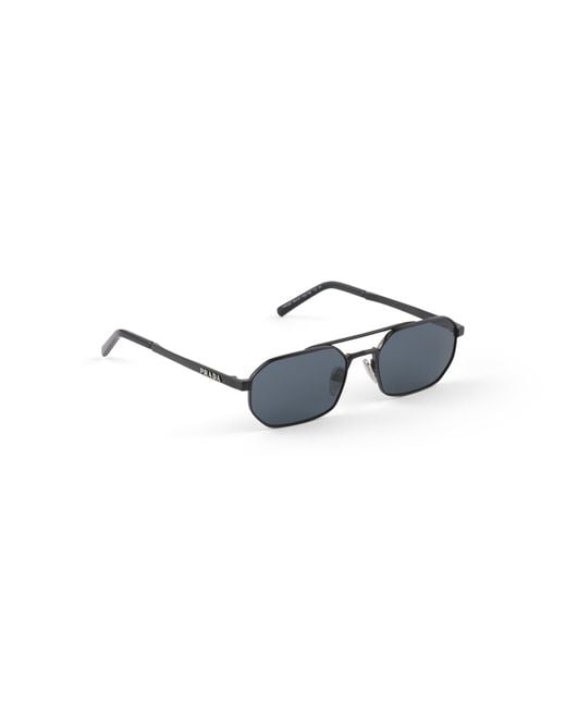 Prada Blue Sunglasses With Logo for men