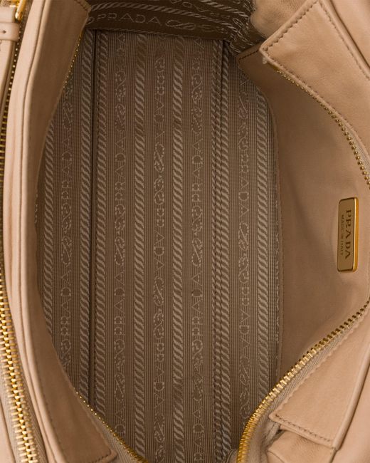 Prada Brown Explore Medium Nappa Leather Shoulder Bag With Flap