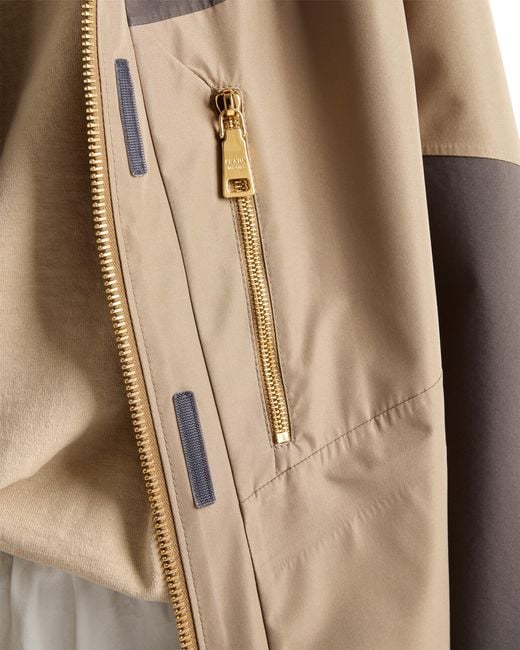 Prada Natural Technical Fabric Blouson Jacket