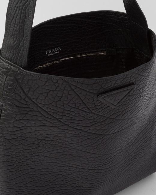Prada Black Full-grain Leather Bag for men