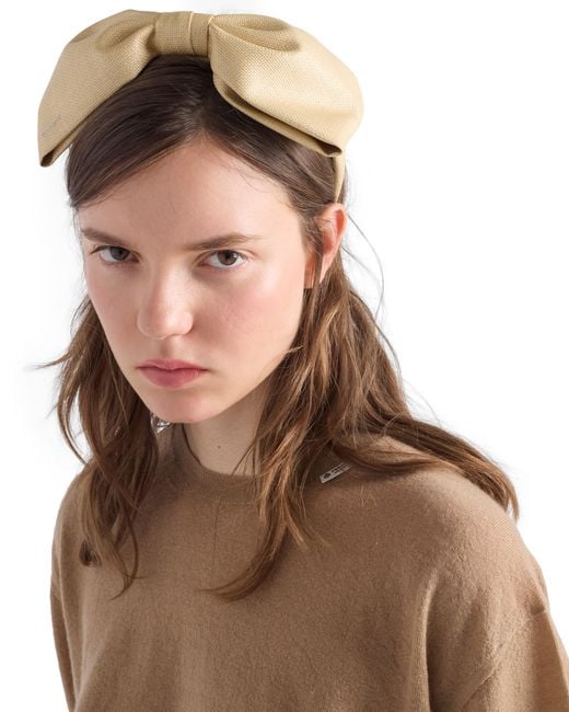 Prada Natural Short-Sleeved Cashmere Sweater, Desert