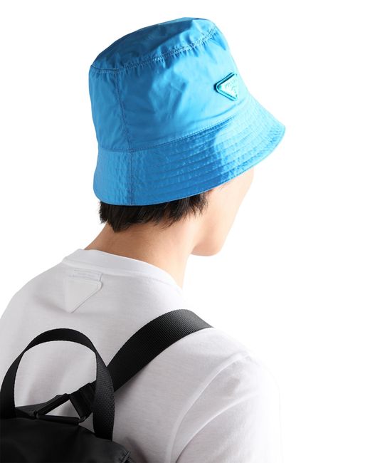 Prada Blue Foldable Re-Nylon Bucket Hat