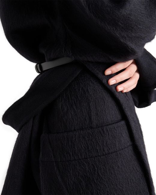 Prada Blue Single-Breasted Double Velour Caban Jacket