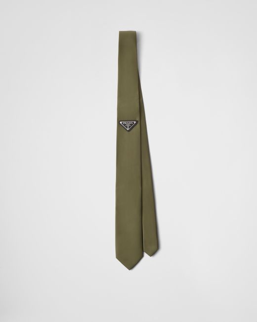 Cravate En Gabardine Re-Nylon Prada pour homme en coloris White