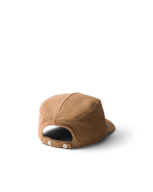 Prada White Old Piqué Baseball Cap