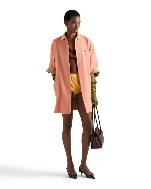 Prada Brown Crepe De Chine Top, Cocoa