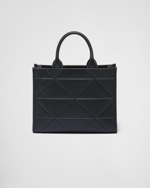 Prada Black Kleine Symbole Tasche Aus Leder Mit Ziersteppung