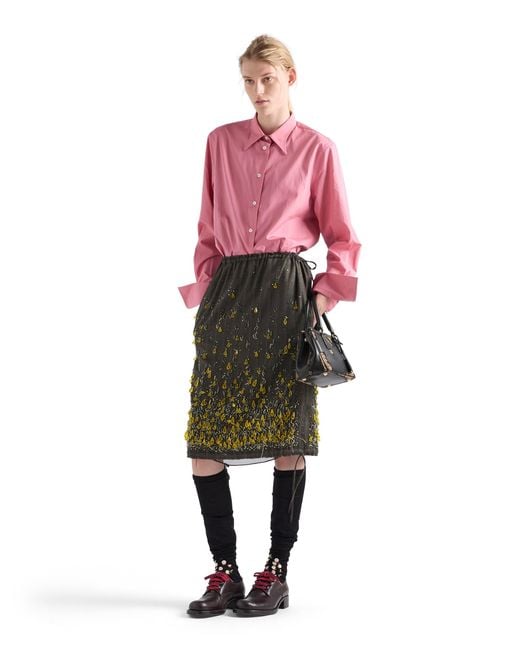 Prada Pink Poplin Shirt