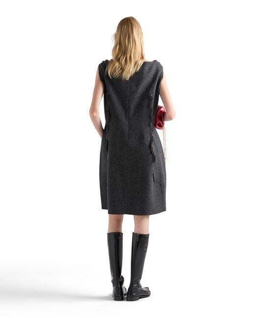 Prada Black Shetland Wool Dress