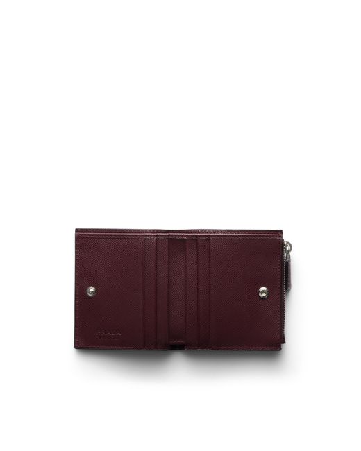 Prada Purple Small Saffiano Leather Wallet for men