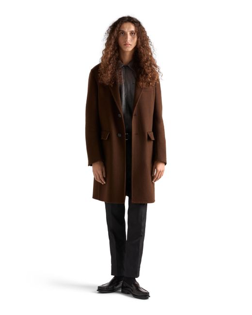 Abrigo De Cachemir De Cruzado Simple, Hombre, Talla Prada de hombre de color Brown