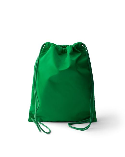 Prada Green Re-Nylon Drawstring Backpack