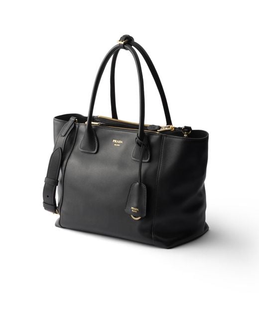 Borsa Shopping Nova Large di Prada in Black