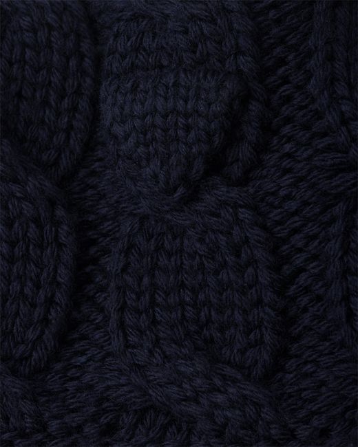 Prada Blue Cable-Knit Wool Collar