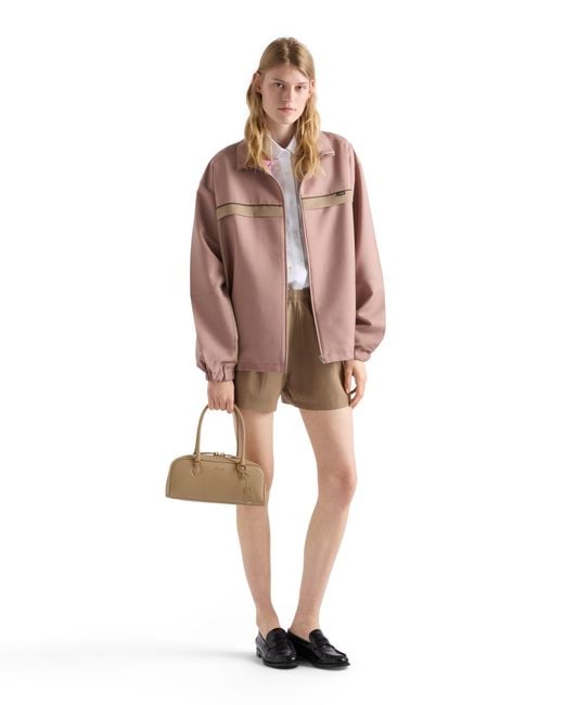 Prada White Medium Leather Top-Handle Bag