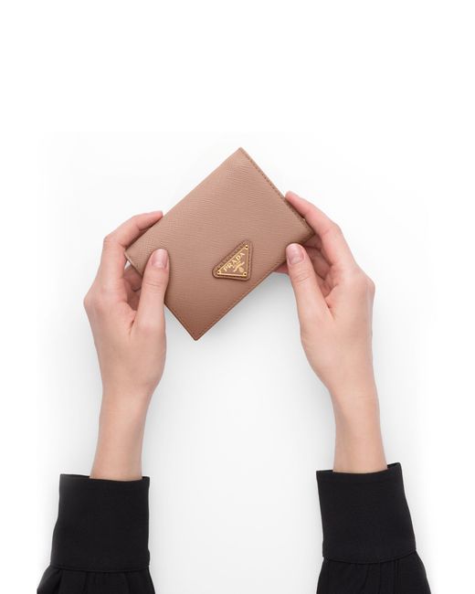 Prada Pink Small Saffiano Leather Wallet