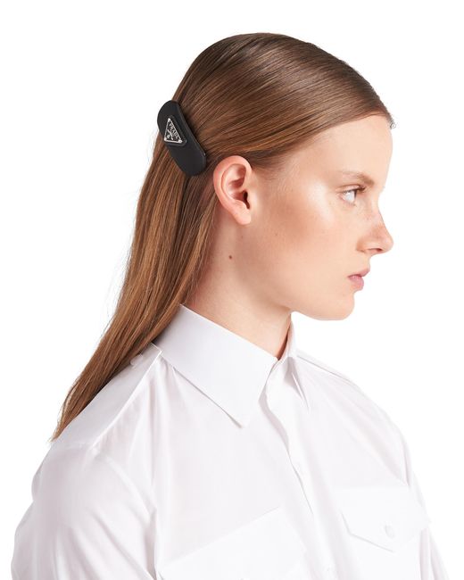 Pince À Cheveux En Re-nylon Prada en coloris Black