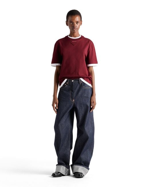 Prada Cotton Layered T-Shirt