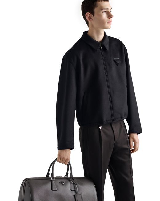 Sobrecamisa De Lana Y Cachemir, Hombre, Talla Prada de hombre de color Black