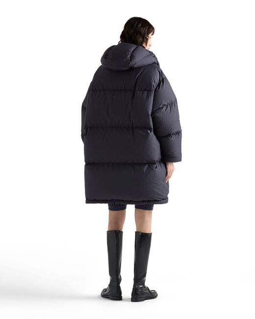 Prada Blue Soft Canvas Down Parka