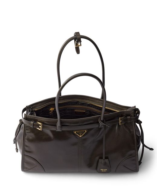 Prada Black Bonnie Large Leather Handbag