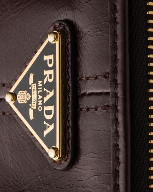 Prada Brown Leather Pouch