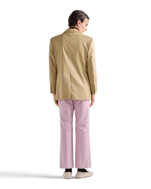 Prada Pink Poplin Pants, Alabaster for men