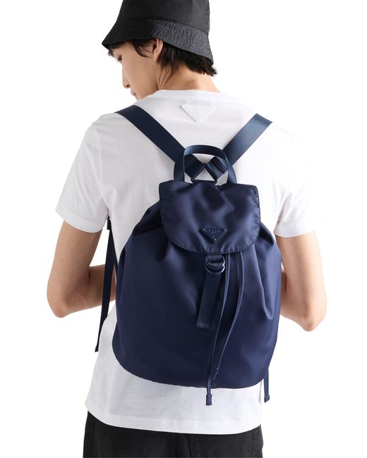 Prada Blue Re-Nylon Backpack, Baltic