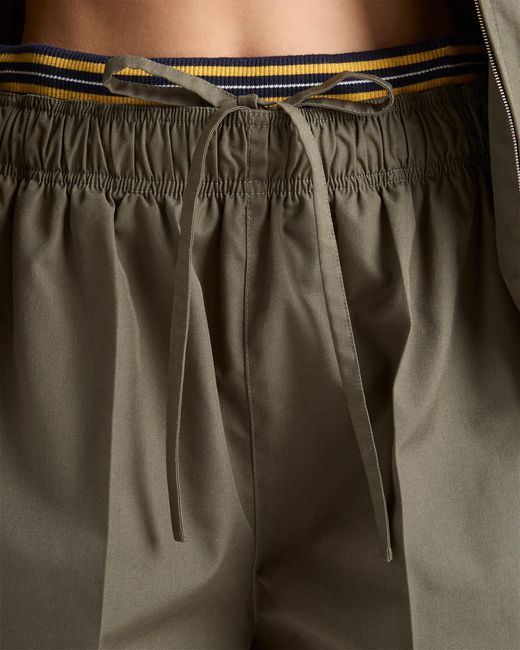 Prada Green Poplin Shorts, Forest