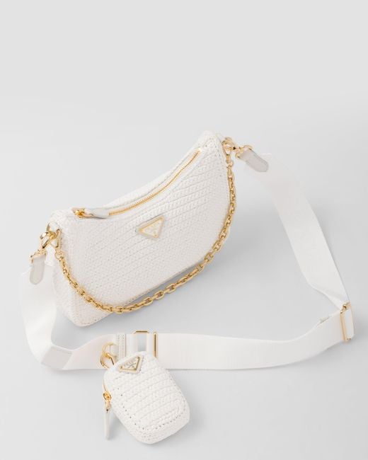 Prada White Re-edition 2005 Crochet Bag