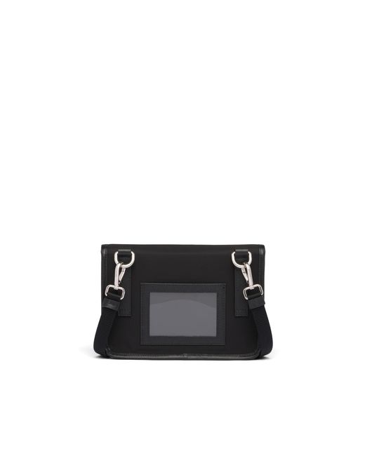 Prada Black Re-Nylon And Saffiano Leather Smartphone Case for men