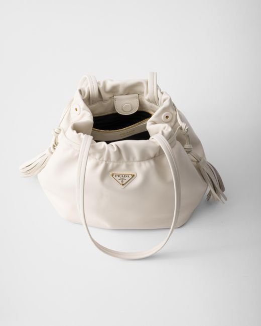 Prada Natural Nappa Leather Shoulder Bag