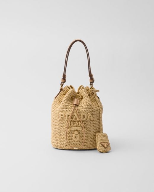 Prada Metallic Crochet Bucket Bag