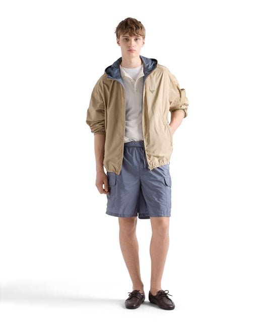 Prada Blue Re-Nylon Swim Trunks, Aviation for men