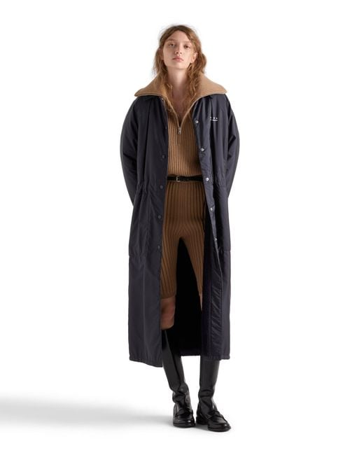 Prada Natural Ribbed Knit Cashmere Sweater