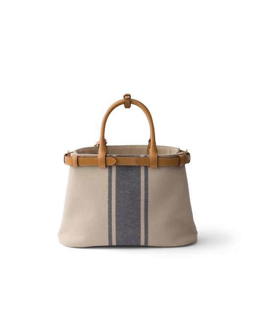 Prada Multicolor Buckle Small Canvas And Leather Bag, /Baltic
