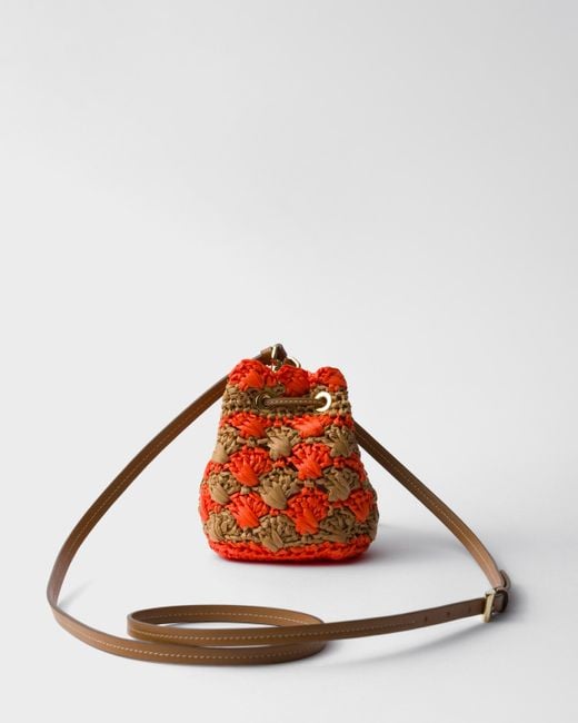 Prada Red Crochet Mini Pouch