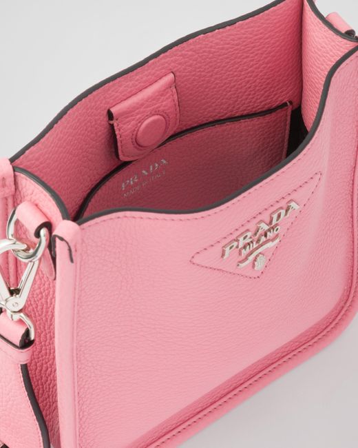 Prada Pink Leather Mini Shoulder Bag