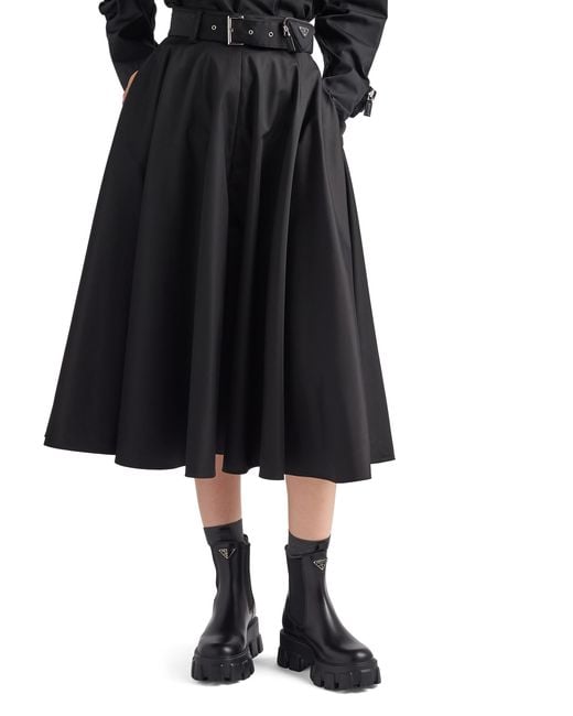 Prada Black Leather Monolith Ankle Boots 55