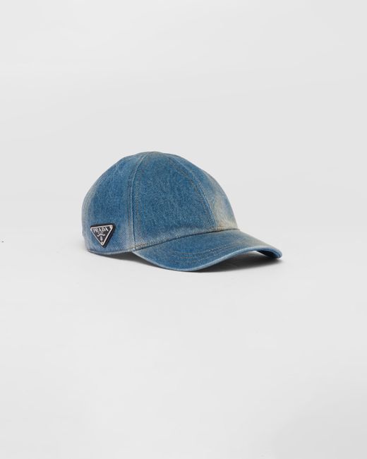 Prada Blue Denim Baseball Cap